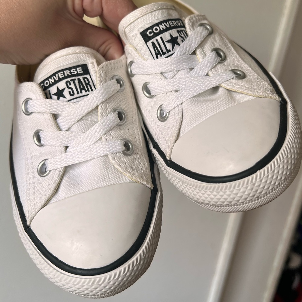 CONVERSE - Women’s All Star White Canvas Sneakers - 5.5